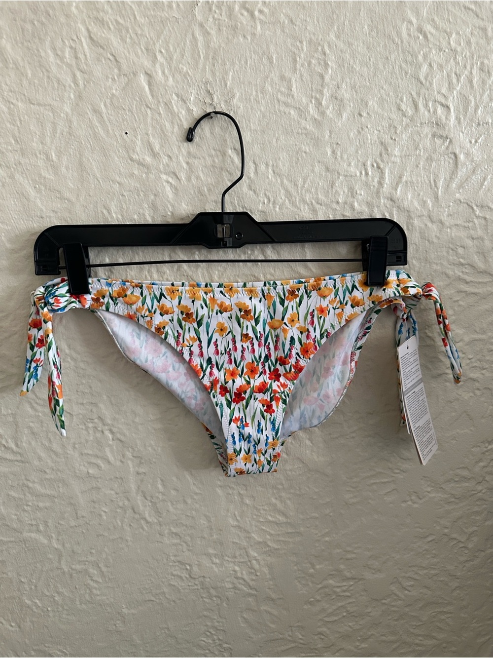 Rosa Faia Anita Bikini Swim Bottoms NWT 6 White Floral Yellow Pink Orange Red